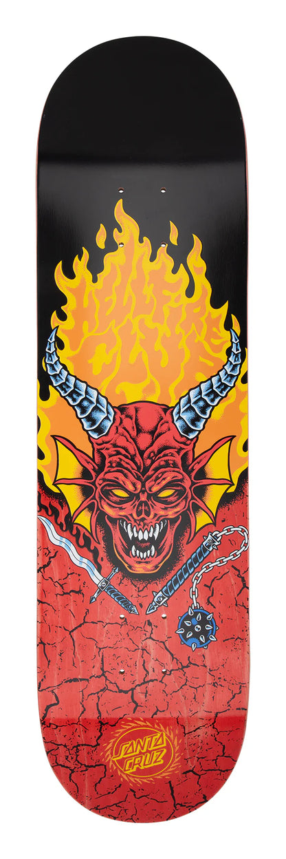 Stranger Things Hellfire Club Santa Cruz Skateboard Deck - 8.25"
