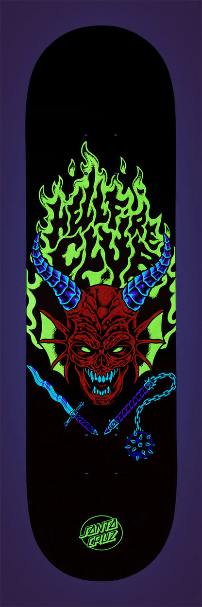 Stranger Things Hellfire Club Santa Cruz Skateboard Deck - 8.25"