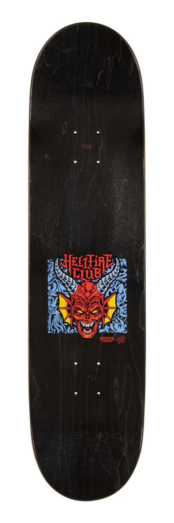 Stranger Things Hellfire Club Santa Cruz Skateboard Deck - 8.25"