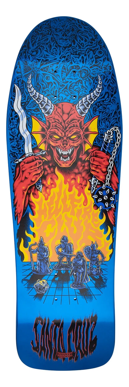 Stranger Things Knox Hellfire Pit Santa Cruz Skateboard Deck - 10.7"