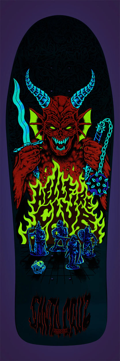 Stranger Things Knox Hellfire Pit Santa Cruz Skateboard Deck - 10.7"
