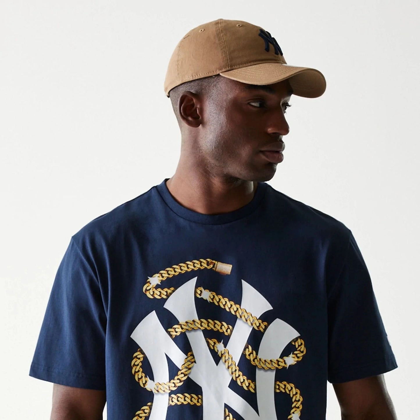 MLB Chain New York Yankees Oversized T-Shirt - Navy