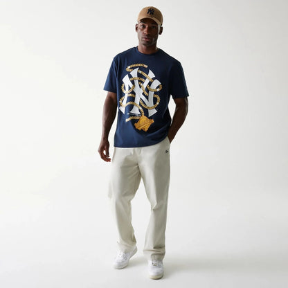 MLB Chain New York Yankees Oversized T-Shirt - Navy