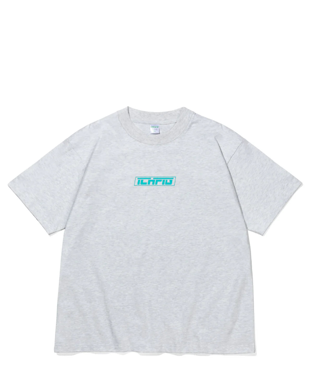 Ichpig Strike Logo Tee - White Marle/Teal