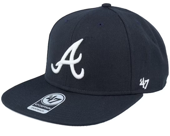 47 Atlanta Braves Sure Shot Captain Snapback - Navy