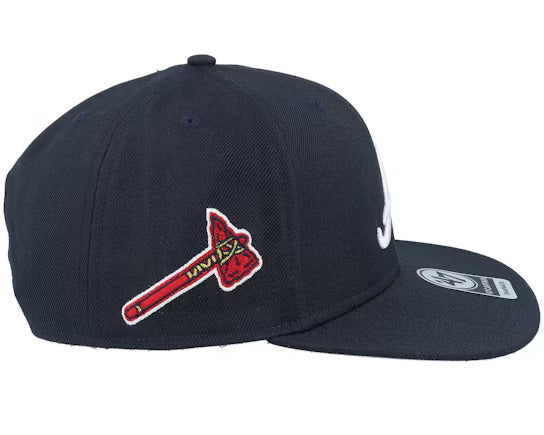 47 Atlanta Braves Sure Shot Captain Snapback - Navy