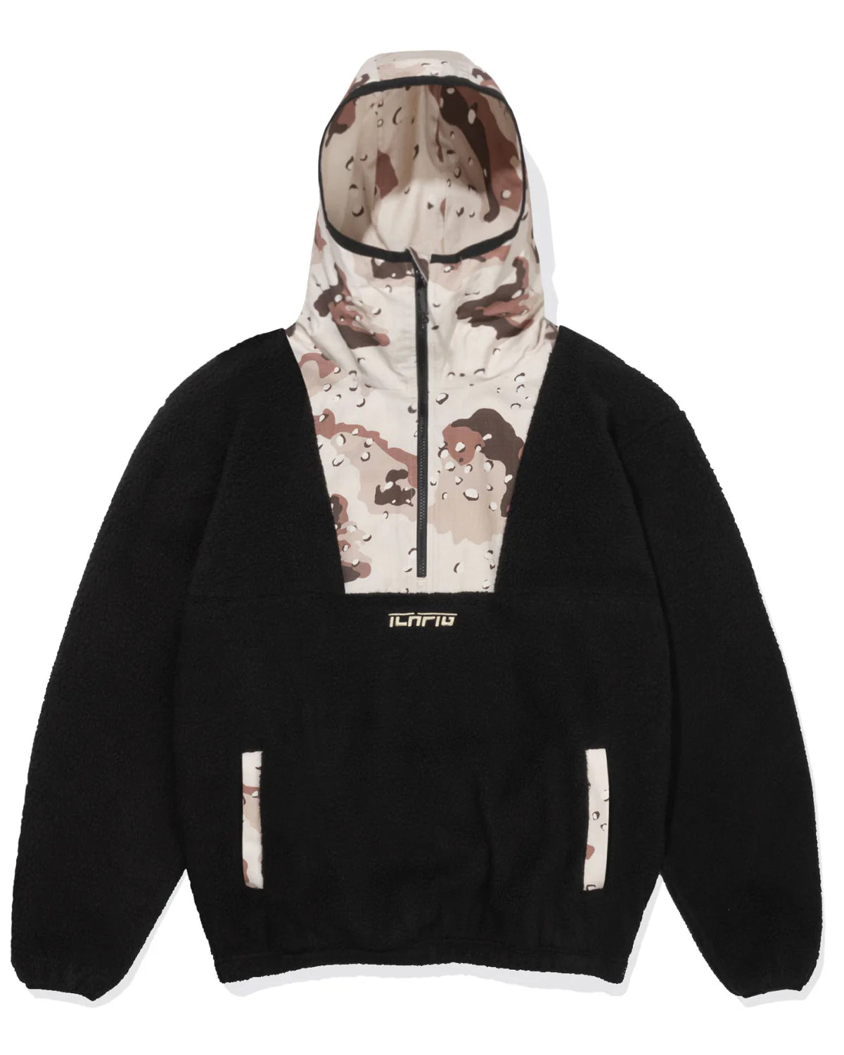 Ichpig 1/2 Zip Hood - Black/Desert