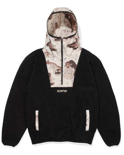 Ichpig 1/2 Zip Hood - Black/Desert