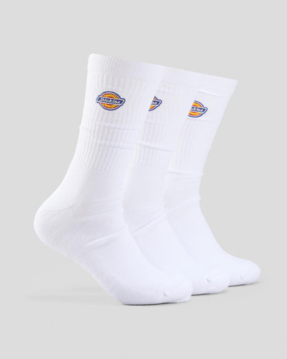 Valley Grove 3 Pack Sock 9-12 - White