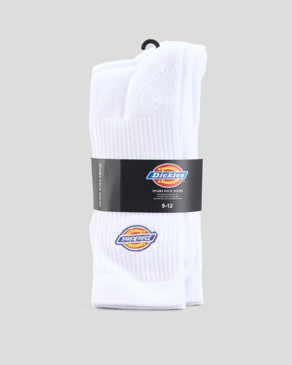 Valley Grove 3 Pack Sock 9-12 - White