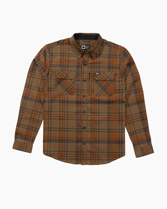 Fathom LS Tech Flannel - Dark Brown
