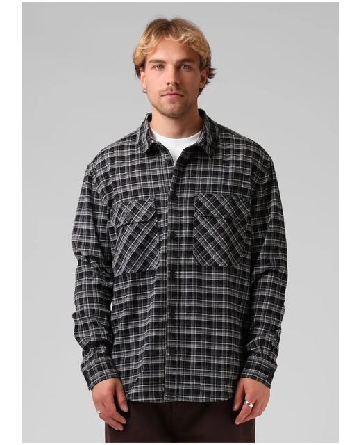 Plaid LS Shirt - Navy/Cream