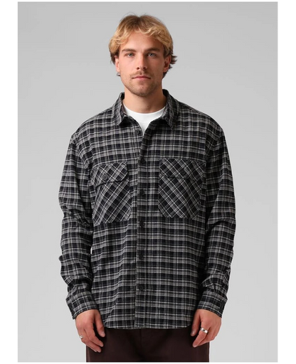 Plaid LS Shirt - Navy/Cream
