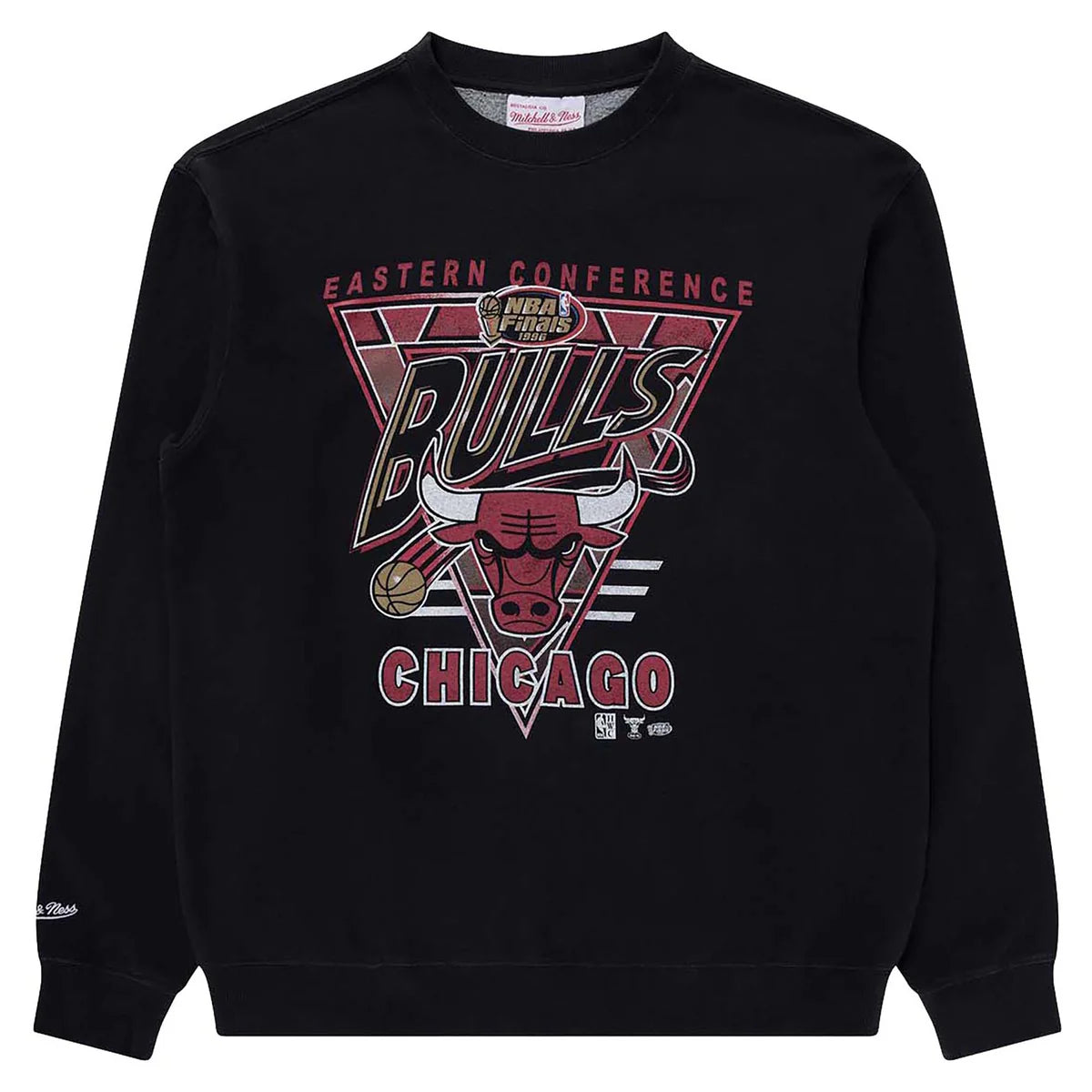 Mitchell And Ness NBA Chicago Bulls Tri 2.0 Crewneck - Black