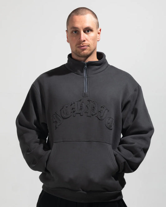 Ichpig Landmark 1/4 Zip - Vintage Black