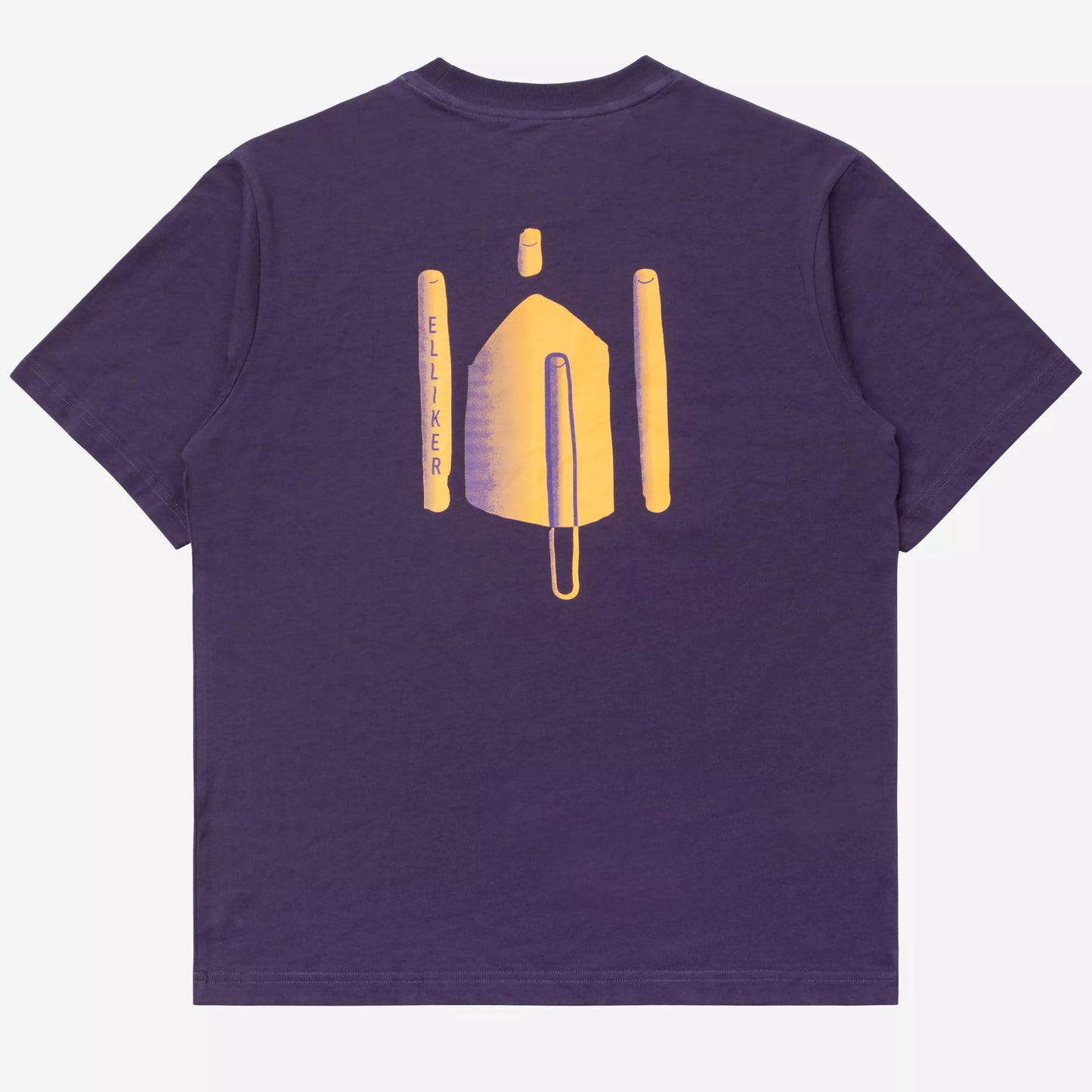 Elliker Rill Charcoal Print S/S Tee - Purple