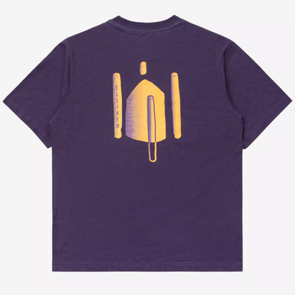 Elliker Rill Charcoal Print S/S Tee - Purple