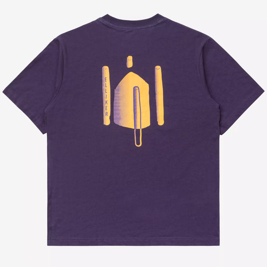 Elliker Rill Charcoal Print S/S Tee - Purple