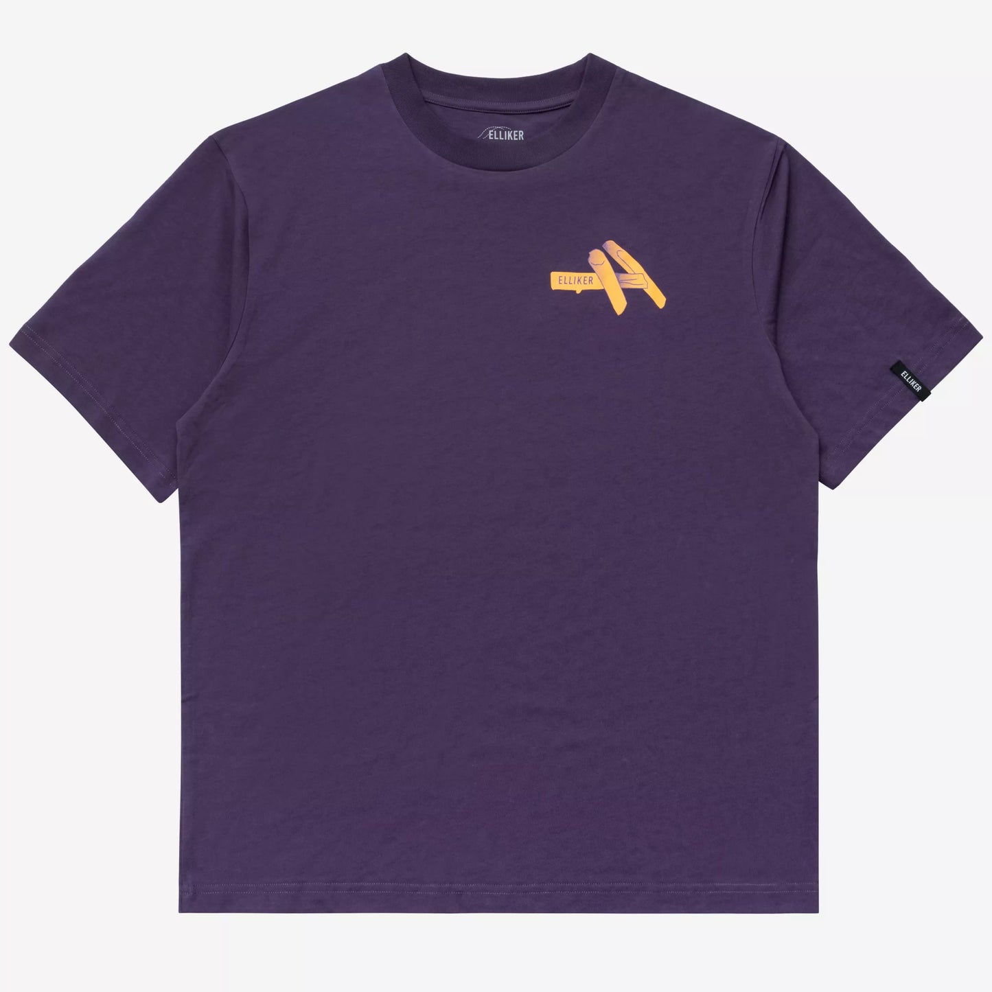 Elliker Rill Charcoal Print S/S Tee - Purple