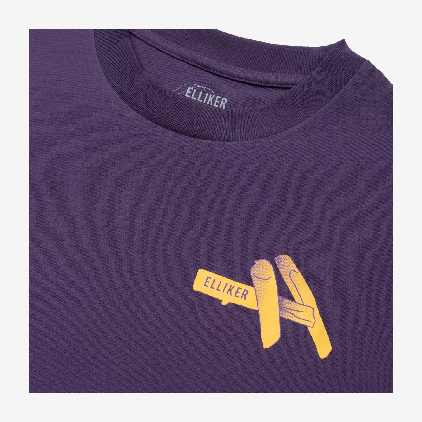 Elliker Rill Charcoal Print S/S Tee - Purple