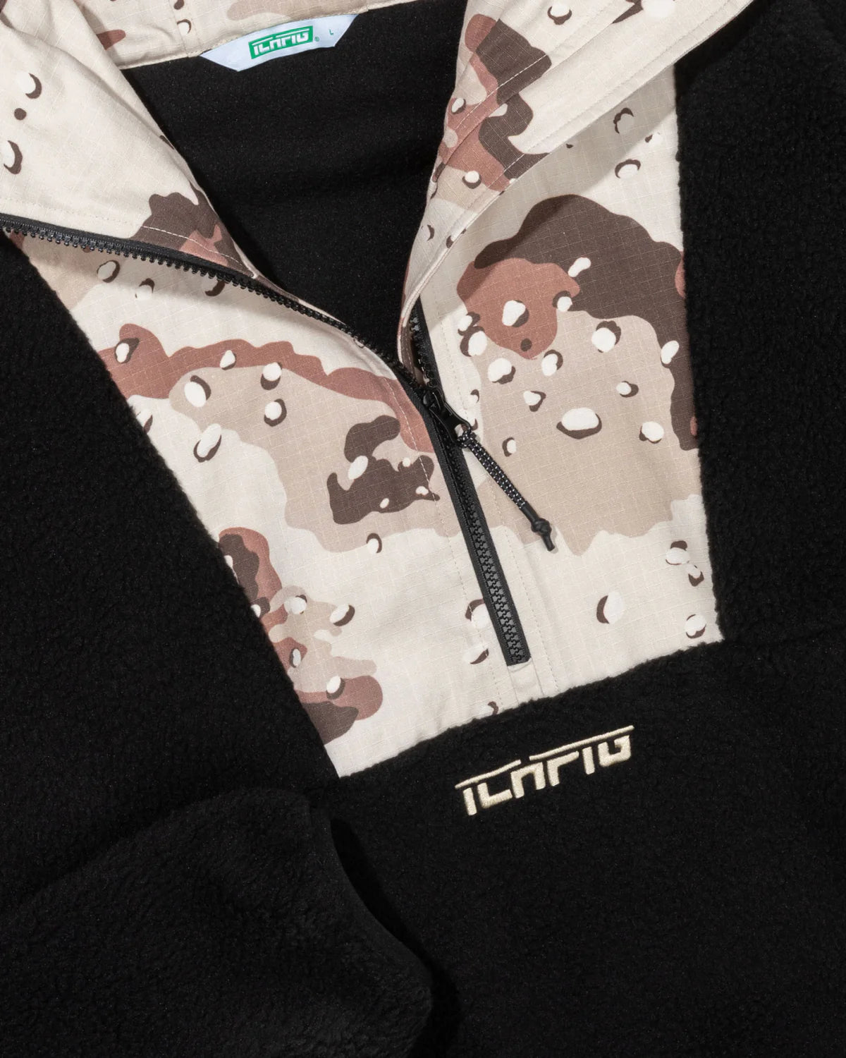 Ichpig 1/2 Zip Hood - Black/Desert