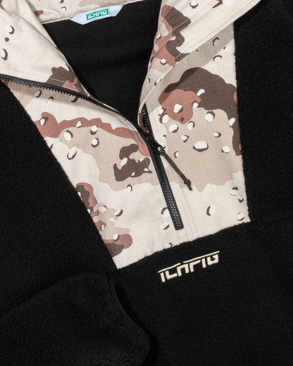 Ichpig 1/2 Zip Hood - Black/Desert