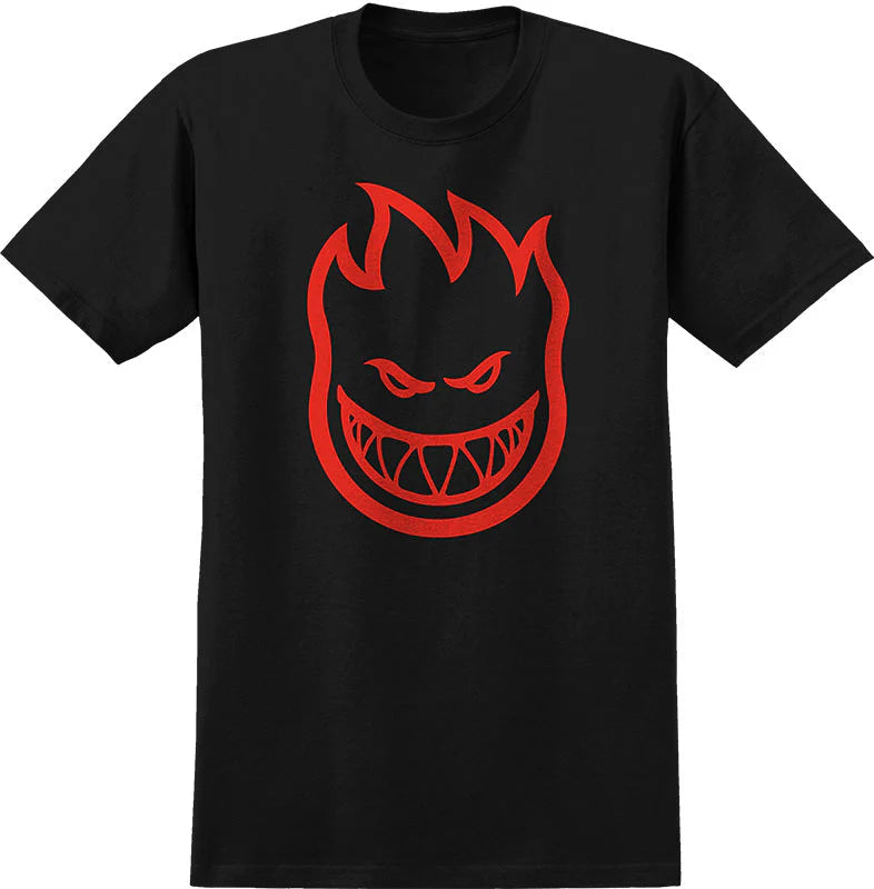 Spitfire Big Head Tee Black With Red Print