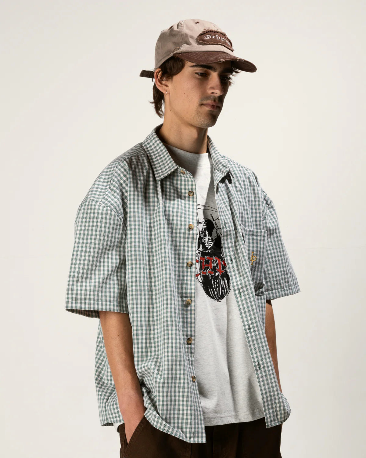 Heritage Plaid Shirt - Cream/Forrest