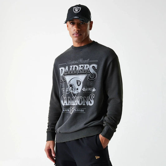 NFL Washed Super Bowl Oversized Crew Las Vegas Raiders