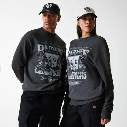 NFL Washed Super Bowl Oversized Crew Las Vegas Raiders