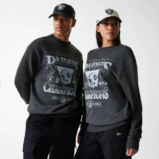 NFL Washed Super Bowl Oversized Crew Las Vegas Raiders