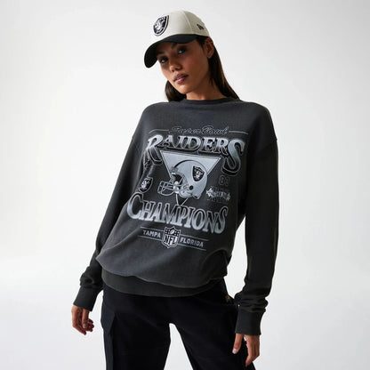 NFL Washed Super Bowl Oversized Crew Las Vegas Raiders