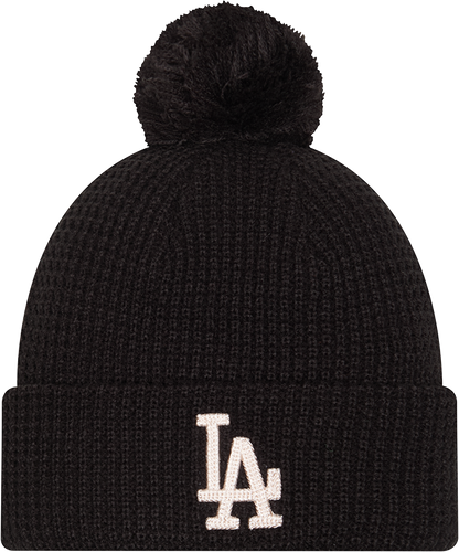 New Era Knitted Waffle LA Dodgers Beanie - Black