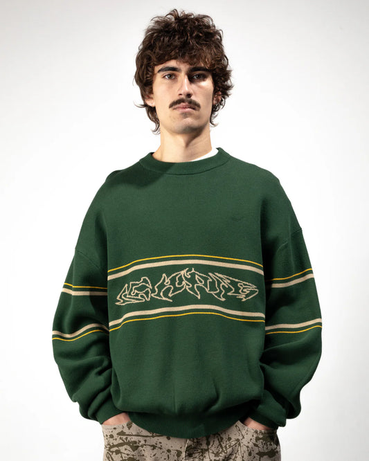 Ichpig Razor Knitted Crew - Dark Forrest