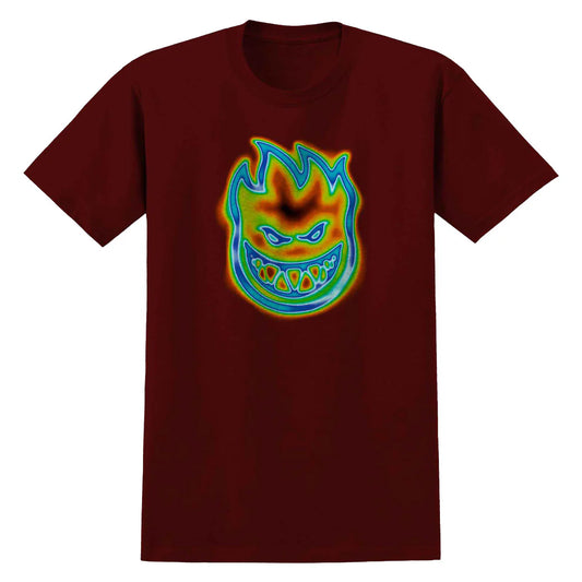 Spitfire Radioactive Bighead Tee - Burgundy