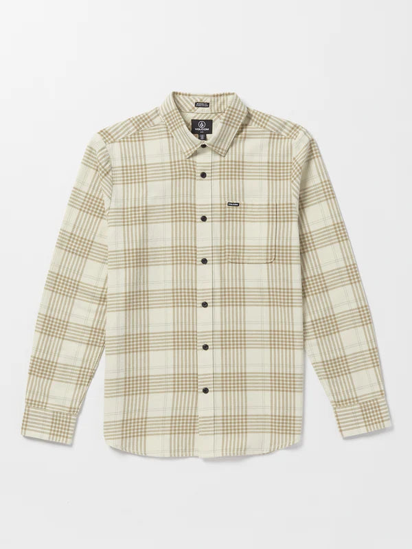 Caden Plaid Long Sleeve Shirt - Dirty White