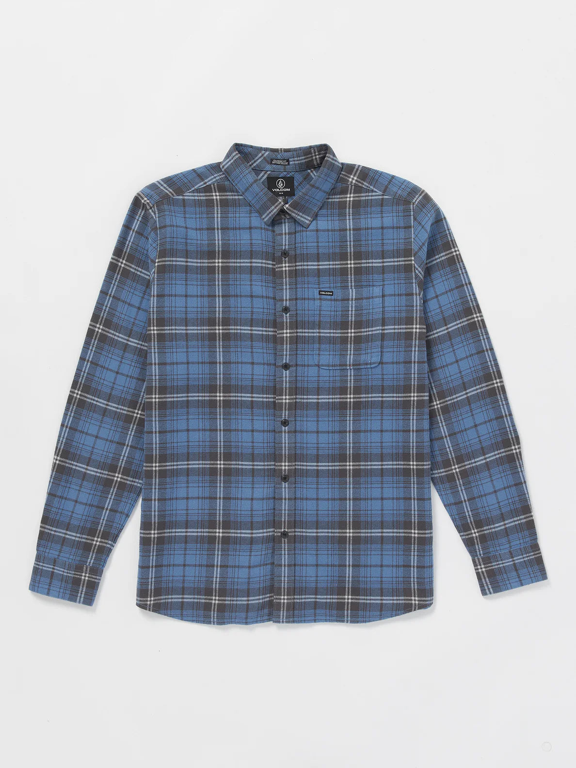 Volcom Caden Plaid L/S Flannel - Blueberry