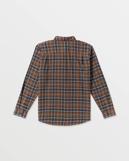 Caden Plaid Flannel Shirt - Brownstone