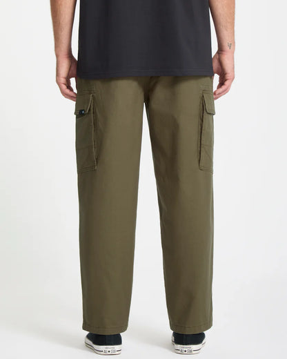 Billow Tapered Elastic Waist Cargo Pant - Sage Leaf