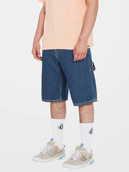 Labored Denim Utility Short - Indigo Ridge Wash