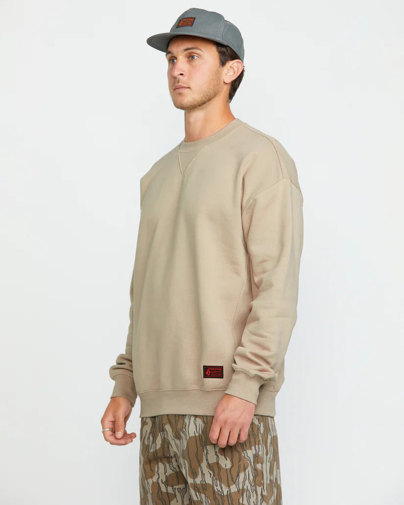 Volcom Operators Sweatshirt - Light Khaki