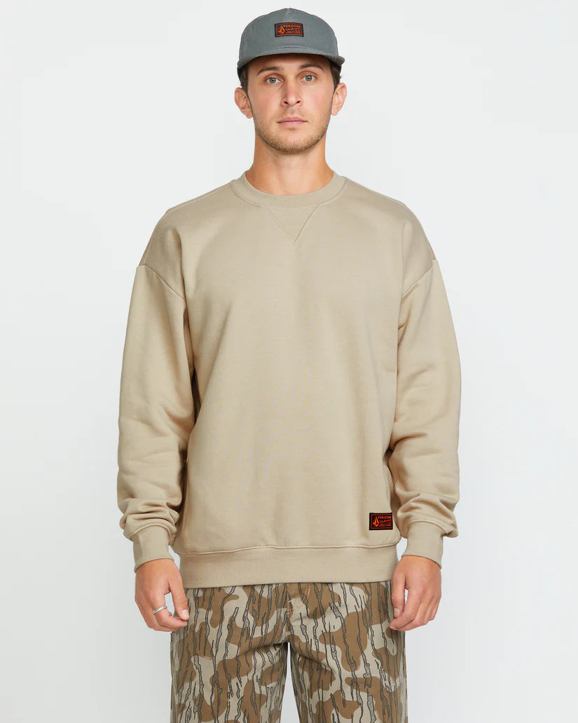 Volcom Operators Sweatshirt - Light Khaki