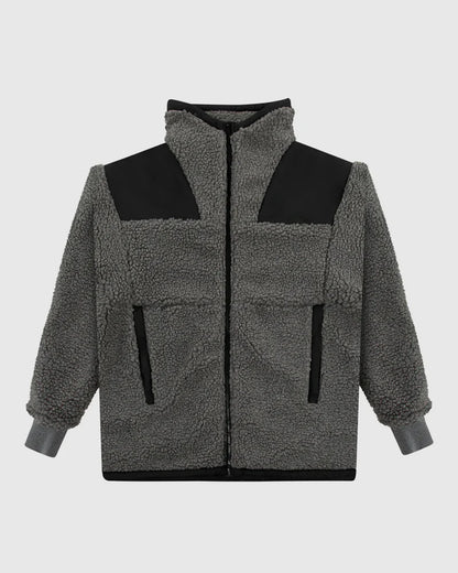 Wndrr Arc Sherpa Jacket - Charcoal/Black