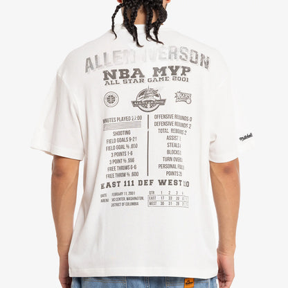 Mitchell & Ness - Allen Iverson 2001 All Star MVP Player Tee - Vintage White