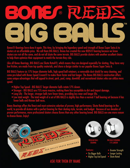 Bones Bearings Big Balls - 8 Pack