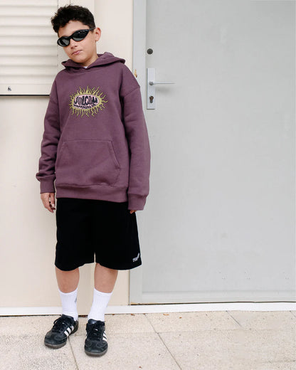 Outer Spaced Elasticated Waist Corduroy Shorts - Black