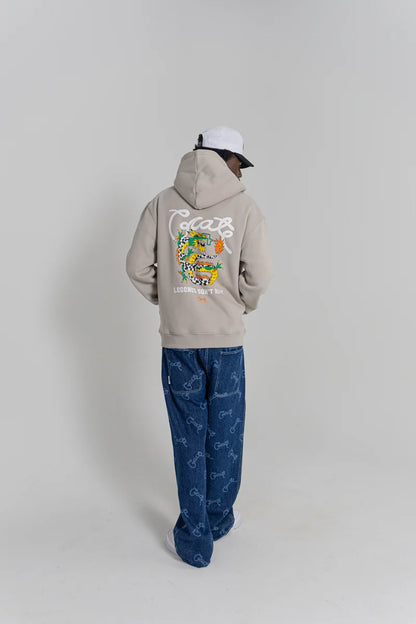 Baggy Barry Laser Script Denim Pants - Navy