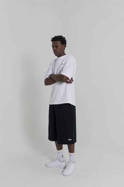 Stamp Script Box Fit T-Shirt - White