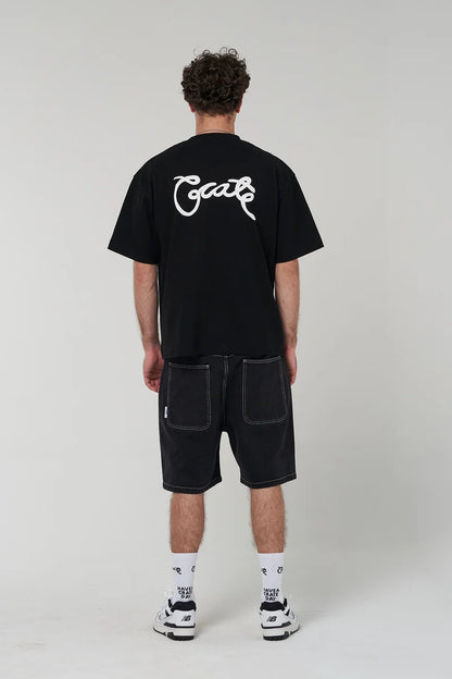 Scripted Box Fit Tee - Black