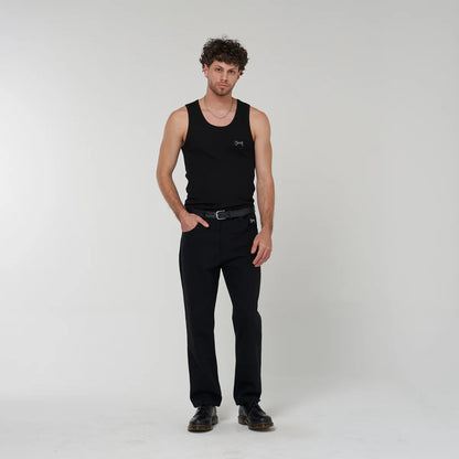 Ribbed Tank - Black